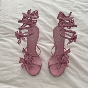 RENÉ CAOVILLA
Satin Bow-Embellished Sandals 105 size 38